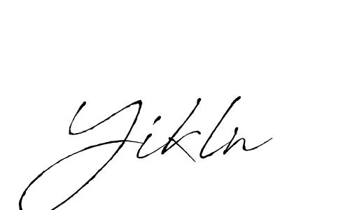 Antro_Vectra is a professional signature style that is perfect for those who want to add a touch of class to their signature. It is also a great choice for those who want to make their signature more unique. Get Yikln name to fancy signature for free. Yikln signature style 6 images and pictures png