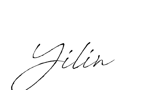 How to make Yilin signature? Antro_Vectra is a professional autograph style. Create handwritten signature for Yilin name. Yilin signature style 6 images and pictures png