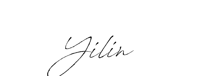 How to make Yilin♫ name signature. Use Antro_Vectra style for creating short signs online. This is the latest handwritten sign. Yilin♫ signature style 6 images and pictures png