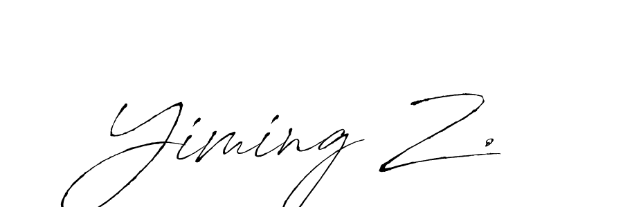 Similarly Antro_Vectra is the best handwritten signature design. Signature creator online .You can use it as an online autograph creator for name Yiming Z.. Yiming Z. signature style 6 images and pictures png
