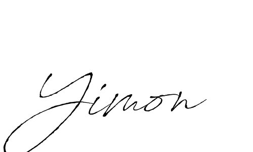 Use a signature maker to create a handwritten signature online. With this signature software, you can design (Antro_Vectra) your own signature for name Yimon. Yimon signature style 6 images and pictures png