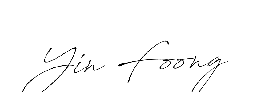 Yin Foong stylish signature style. Best Handwritten Sign (Antro_Vectra) for my name. Handwritten Signature Collection Ideas for my name Yin Foong. Yin Foong signature style 6 images and pictures png