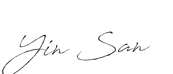 How to make Yin San name signature. Use Antro_Vectra style for creating short signs online. This is the latest handwritten sign. Yin San signature style 6 images and pictures png