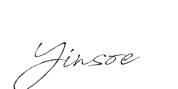 Use a signature maker to create a handwritten signature online. With this signature software, you can design (Antro_Vectra) your own signature for name Yinsoe. Yinsoe signature style 6 images and pictures png