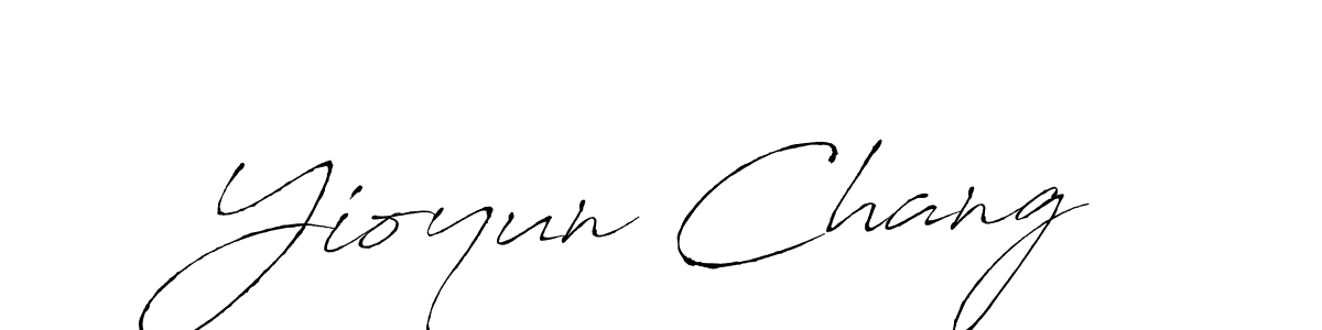 How to make Yioyun Chang signature? Antro_Vectra is a professional autograph style. Create handwritten signature for Yioyun Chang name. Yioyun Chang signature style 6 images and pictures png