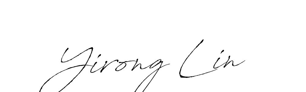 Use a signature maker to create a handwritten signature online. With this signature software, you can design (Antro_Vectra) your own signature for name Yirong Lin. Yirong Lin signature style 6 images and pictures png