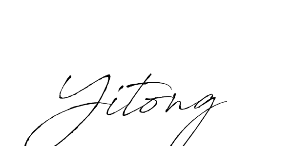 Create a beautiful signature design for name Yitong. With this signature (Antro_Vectra) fonts, you can make a handwritten signature for free. Yitong signature style 6 images and pictures png