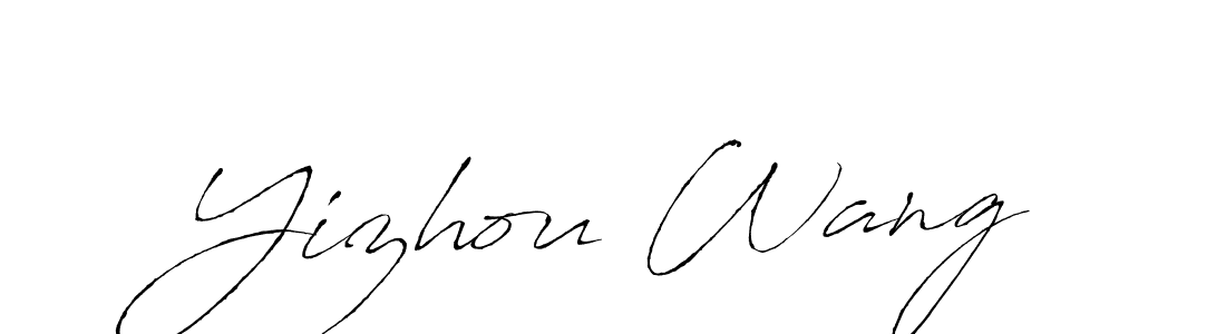 How to make Yizhou Wang name signature. Use Antro_Vectra style for creating short signs online. This is the latest handwritten sign. Yizhou Wang signature style 6 images and pictures png