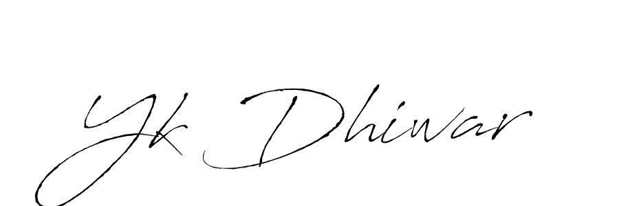 Design your own signature with our free online signature maker. With this signature software, you can create a handwritten (Antro_Vectra) signature for name Yk Dhiwar. Yk Dhiwar signature style 6 images and pictures png