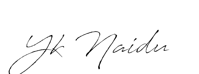 Design your own signature with our free online signature maker. With this signature software, you can create a handwritten (Antro_Vectra) signature for name Yk Naidu. Yk Naidu signature style 6 images and pictures png