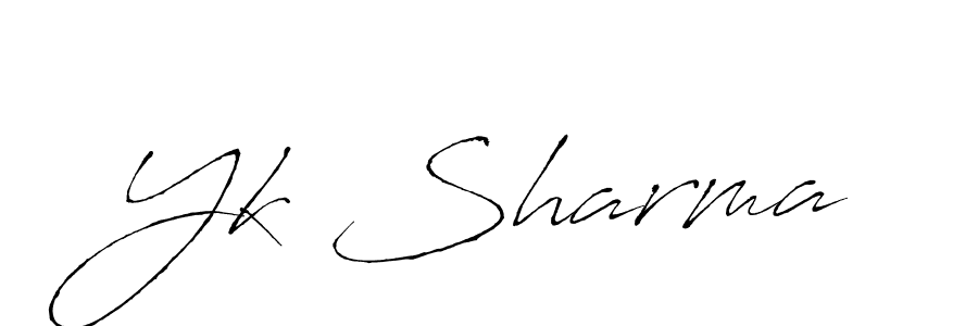 You should practise on your own different ways (Antro_Vectra) to write your name (Yk Sharma) in signature. don't let someone else do it for you. Yk Sharma signature style 6 images and pictures png