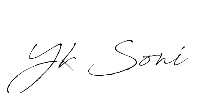 Similarly Antro_Vectra is the best handwritten signature design. Signature creator online .You can use it as an online autograph creator for name Yk Soni. Yk Soni signature style 6 images and pictures png