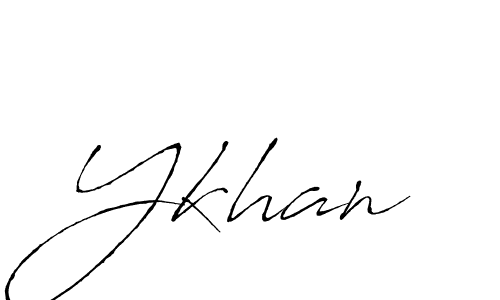 How to make Ykhan signature? Antro_Vectra is a professional autograph style. Create handwritten signature for Ykhan name. Ykhan signature style 6 images and pictures png