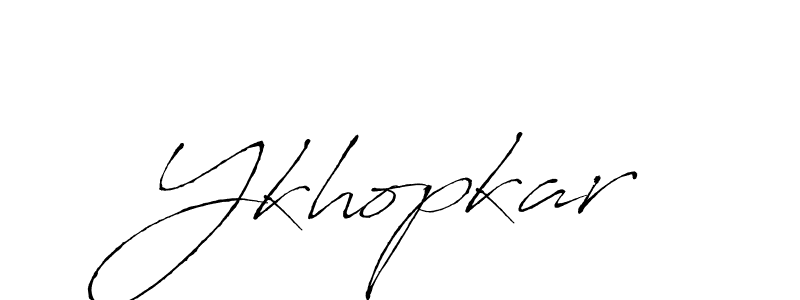 It looks lik you need a new signature style for name Ykhopkar. Design unique handwritten (Antro_Vectra) signature with our free signature maker in just a few clicks. Ykhopkar signature style 6 images and pictures png