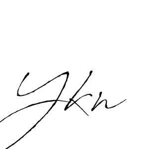 Make a beautiful signature design for name Ykn. With this signature (Antro_Vectra) style, you can create a handwritten signature for free. Ykn signature style 6 images and pictures png