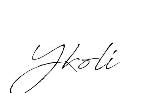 Use a signature maker to create a handwritten signature online. With this signature software, you can design (Antro_Vectra) your own signature for name Ykoli. Ykoli signature style 6 images and pictures png