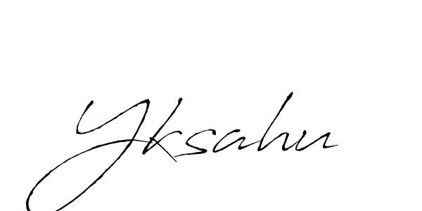 The best way (Antro_Vectra) to make a short signature is to pick only two or three words in your name. The name Yksahu include a total of six letters. For converting this name. Yksahu signature style 6 images and pictures png