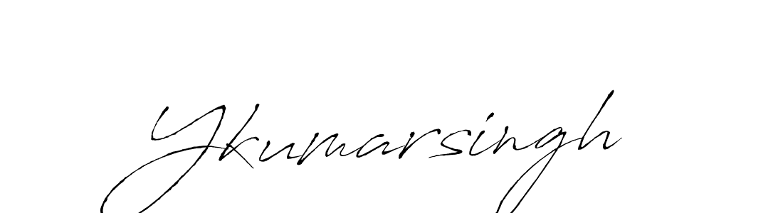 Make a beautiful signature design for name Ykumarsingh. With this signature (Antro_Vectra) style, you can create a handwritten signature for free. Ykumarsingh signature style 6 images and pictures png