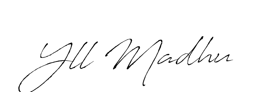 This is the best signature style for the Yll Madhu name. Also you like these signature font (Antro_Vectra). Mix name signature. Yll Madhu signature style 6 images and pictures png