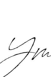 Create a beautiful signature design for name Ym. With this signature (Antro_Vectra) fonts, you can make a handwritten signature for free. Ym signature style 6 images and pictures png