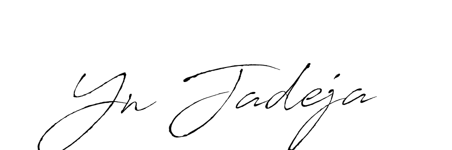How to make Yn Jadeja name signature. Use Antro_Vectra style for creating short signs online. This is the latest handwritten sign. Yn Jadeja signature style 6 images and pictures png