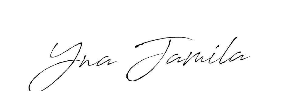The best way (Antro_Vectra) to make a short signature is to pick only two or three words in your name. The name Yna Jamila include a total of six letters. For converting this name. Yna Jamila signature style 6 images and pictures png