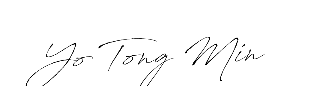 The best way (Antro_Vectra) to make a short signature is to pick only two or three words in your name. The name Yo Tong Min include a total of six letters. For converting this name. Yo Tong Min signature style 6 images and pictures png