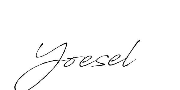 You should practise on your own different ways (Antro_Vectra) to write your name (Yoesel) in signature. don't let someone else do it for you. Yoesel signature style 6 images and pictures png