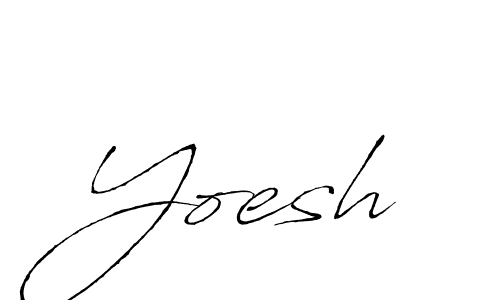 Use a signature maker to create a handwritten signature online. With this signature software, you can design (Antro_Vectra) your own signature for name Yoesh. Yoesh signature style 6 images and pictures png