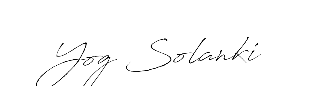 How to make Yog Solanki name signature. Use Antro_Vectra style for creating short signs online. This is the latest handwritten sign. Yog Solanki signature style 6 images and pictures png