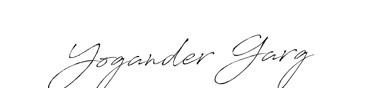 Create a beautiful signature design for name Yogander Garg. With this signature (Antro_Vectra) fonts, you can make a handwritten signature for free. Yogander Garg signature style 6 images and pictures png
