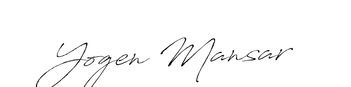 Use a signature maker to create a handwritten signature online. With this signature software, you can design (Antro_Vectra) your own signature for name Yogen Mansar. Yogen Mansar signature style 6 images and pictures png