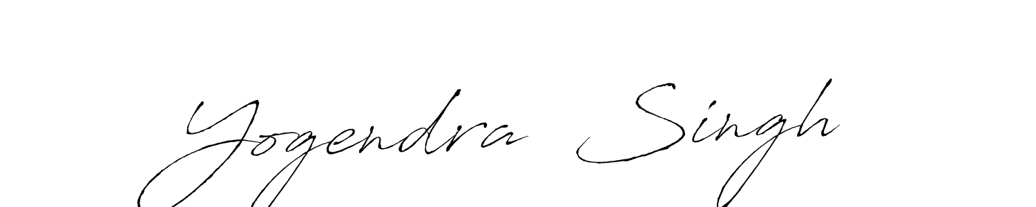 Create a beautiful signature design for name Yogendra  Singh. With this signature (Antro_Vectra) fonts, you can make a handwritten signature for free. Yogendra  Singh signature style 6 images and pictures png