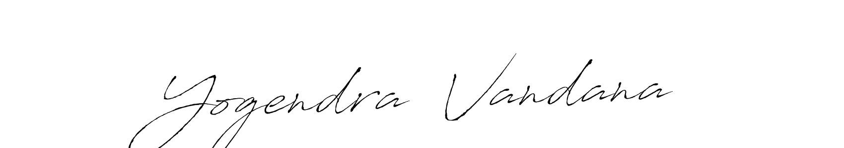 Similarly Antro_Vectra is the best handwritten signature design. Signature creator online .You can use it as an online autograph creator for name Yogendra  Vandana. Yogendra  Vandana signature style 6 images and pictures png