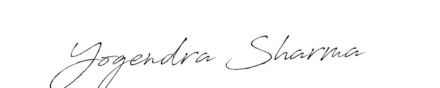 Create a beautiful signature design for name Yogendra Sharma. With this signature (Antro_Vectra) fonts, you can make a handwritten signature for free. Yogendra Sharma signature style 6 images and pictures png