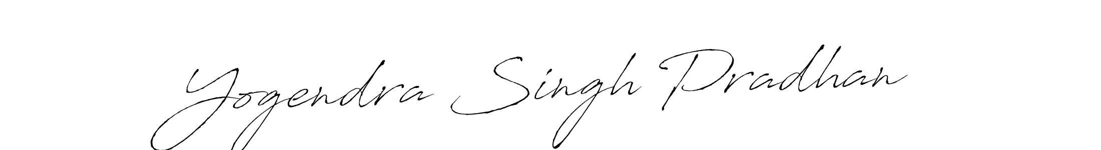 How to make Yogendra Singh Pradhan name signature. Use Antro_Vectra style for creating short signs online. This is the latest handwritten sign. Yogendra Singh Pradhan signature style 6 images and pictures png