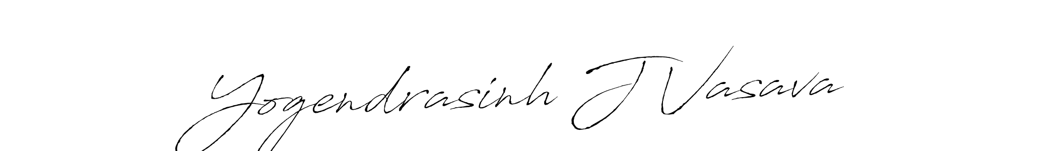 Create a beautiful signature design for name Yogendrasinh J Vasava. With this signature (Antro_Vectra) fonts, you can make a handwritten signature for free. Yogendrasinh J Vasava signature style 6 images and pictures png