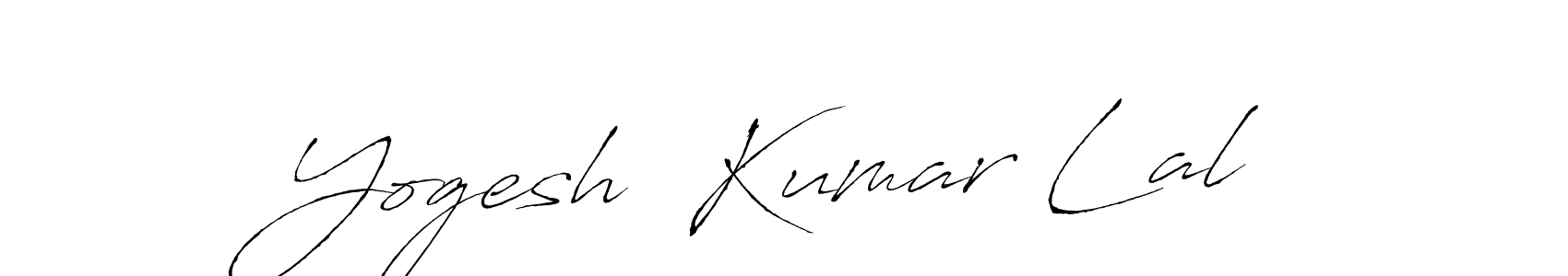 Make a beautiful signature design for name Yogesh  Kumar Lal. With this signature (Antro_Vectra) style, you can create a handwritten signature for free. Yogesh  Kumar Lal signature style 6 images and pictures png