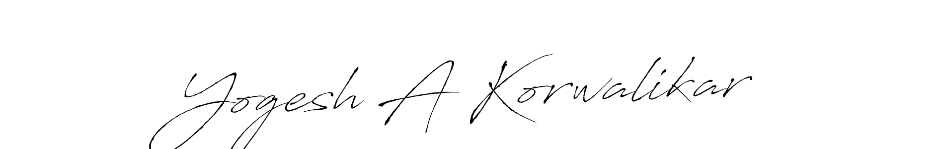 Make a beautiful signature design for name Yogesh A Korwalikar. With this signature (Antro_Vectra) style, you can create a handwritten signature for free. Yogesh A Korwalikar signature style 6 images and pictures png