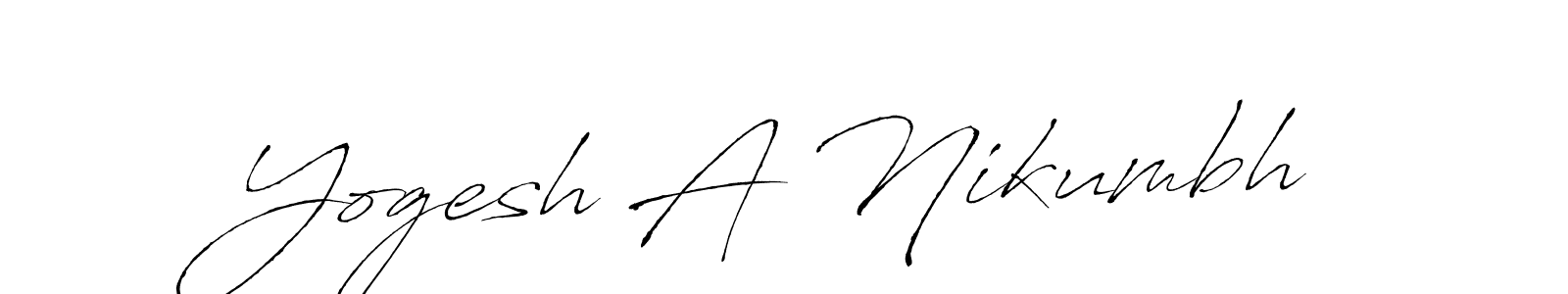 Make a short Yogesh A Nikumbh signature style. Manage your documents anywhere anytime using Antro_Vectra. Create and add eSignatures, submit forms, share and send files easily. Yogesh A Nikumbh signature style 6 images and pictures png