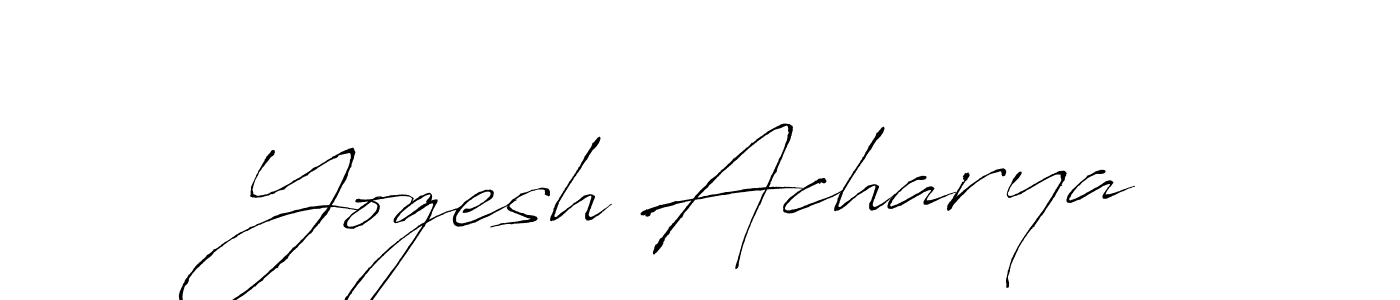 Create a beautiful signature design for name Yogesh Acharya. With this signature (Antro_Vectra) fonts, you can make a handwritten signature for free. Yogesh Acharya signature style 6 images and pictures png