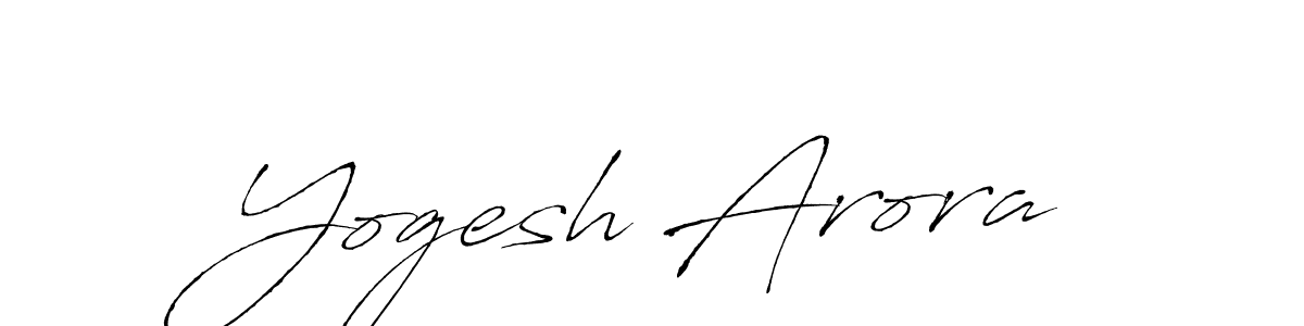 Make a beautiful signature design for name Yogesh Arora. With this signature (Antro_Vectra) style, you can create a handwritten signature for free. Yogesh Arora signature style 6 images and pictures png