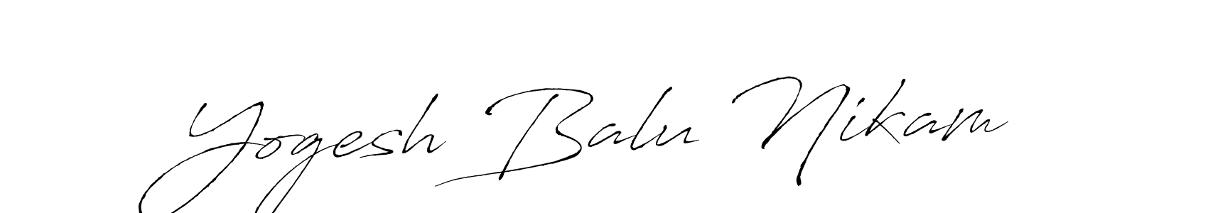 This is the best signature style for the Yogesh Balu Nikam name. Also you like these signature font (Antro_Vectra). Mix name signature. Yogesh Balu Nikam signature style 6 images and pictures png