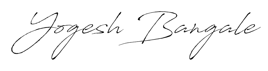Transform the name Yogesh Bangale into a signature masterpiece using Antro_Vectra font. Ideal for photographers, artists, and creators looking for watermarks. Yogesh Bangale signature style 6 images and pictures png
