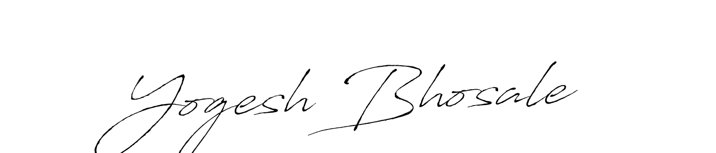 Create a beautiful signature design for name Yogesh Bhosale. With this signature (Antro_Vectra) fonts, you can make a handwritten signature for free. Yogesh Bhosale signature style 6 images and pictures png