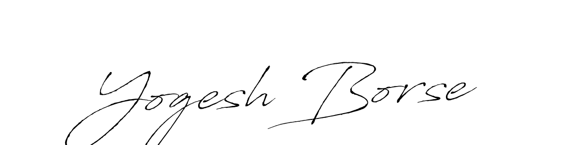 How to make Yogesh Borse signature? Antro_Vectra is a professional autograph style. Create handwritten signature for Yogesh Borse name. Yogesh Borse signature style 6 images and pictures png