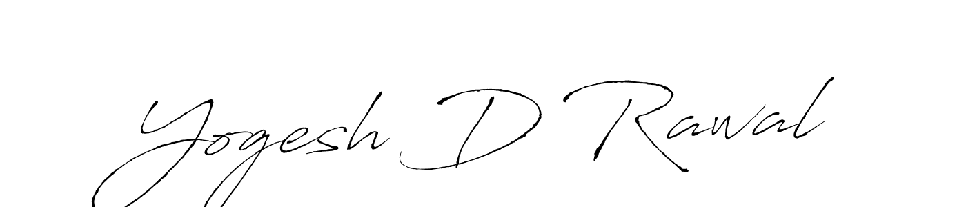 Create a beautiful signature design for name Yogesh D Rawal. With this signature (Antro_Vectra) fonts, you can make a handwritten signature for free. Yogesh D Rawal signature style 6 images and pictures png