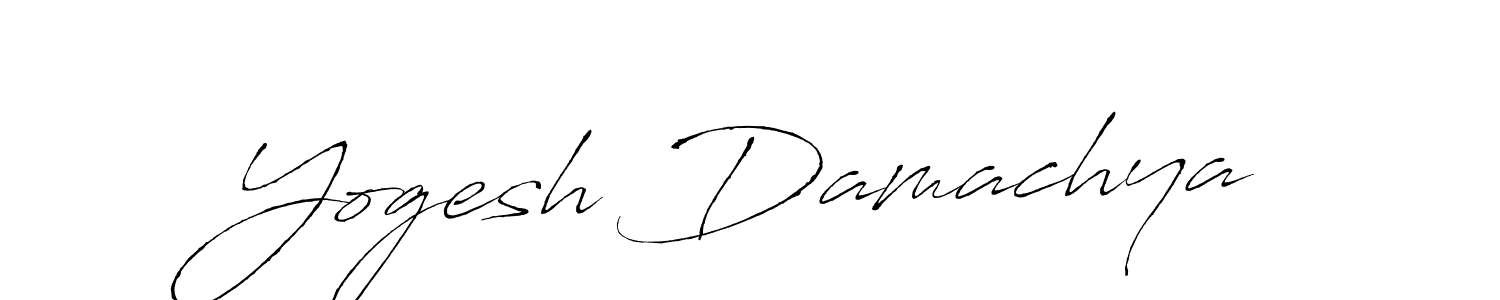 How to make Yogesh Damachya signature? Antro_Vectra is a professional autograph style. Create handwritten signature for Yogesh Damachya name. Yogesh Damachya signature style 6 images and pictures png
