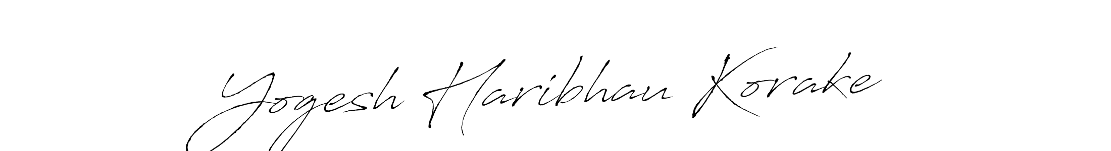 Also we have Yogesh Haribhau Korake name is the best signature style. Create professional handwritten signature collection using Antro_Vectra autograph style. Yogesh Haribhau Korake signature style 6 images and pictures png