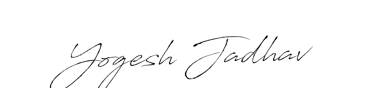 Create a beautiful signature design for name Yogesh Jadhav. With this signature (Antro_Vectra) fonts, you can make a handwritten signature for free. Yogesh Jadhav signature style 6 images and pictures png